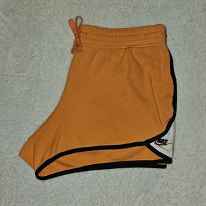 NIKE Orange 100% Cotton Athletic Shorts